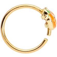 20G 5/16 Gold Tone Pumpkin Halloween Nose Hoop
