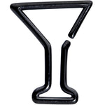 16G 5/16 Black Plated Bottoms Up Wine Glass Closure Ring