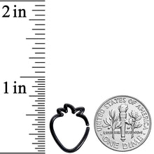 16G 5/16 Black Plated Fruit Strawberry Closure Ring