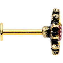 16G 5/16 Gold Tone Sunny Sunflower Labret Monroe Tragus