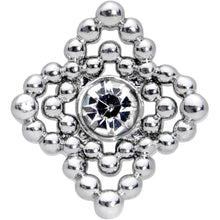 16G 5/16 Clear Gem Textured Cross Labret Monroe Tragus