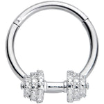 16G 3/8 Weightlifting Barbell Hinged Segment Ring