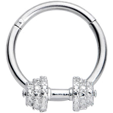 16G 3/8 Weightlifting Barbell Hinged Segment Ring