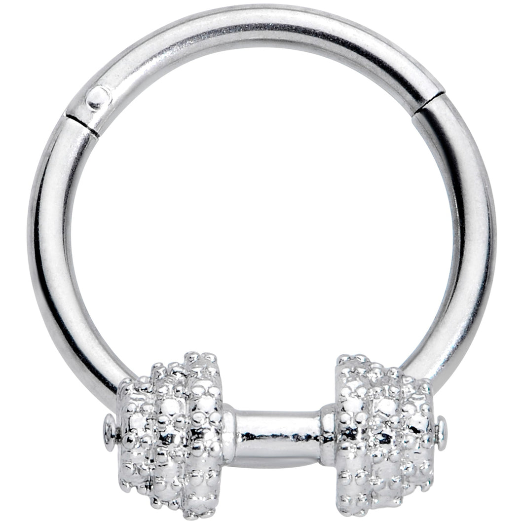 16G 3/8 Weightlifting Barbell Hinged Segment Ring