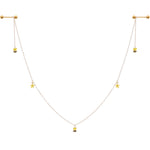 14G 9/16 Gold Tone Yellow Flower Bee Dangle Nipple Chain
