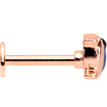 16G 5/16 Rose Gold Tone Blue Bird Labret Monroe Tragus