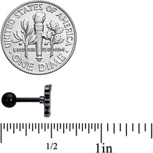 16G 1/4 Black PVD Skeleton Girl Halloween Cartilage Tragus