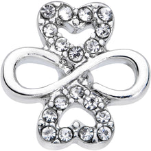 16G 1/4 Clear Gem Heart Shamrock St Patricks Day Cartilage Tragus