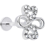 16G 5/16 Clear Gem Shamrock St Patricks Day Labret Monroe Tragus