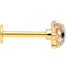 16G 5/16 Clear Gem Gold Tone Fish Labret Monroe Tragus