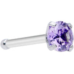 20G 1/4 Purple 3mm Gem Nose Bone