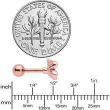16G 1/4 Rose Gold Tone Tropical Flower Cartilage Tragus