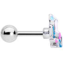16G 1/4 Pink White Geology Cartilage Tragus Earring