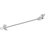 14G Clear Gem Elegant Swirl Industrial Barbell 38mm