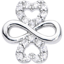 20G 5/16 Clear Gem Heart Shamrock St Patricks Day Nose Hoop