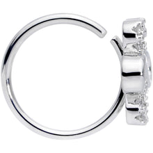 20G 5/16 Clear Gem Heart Shamrock St Patricks Day Nose Hoop