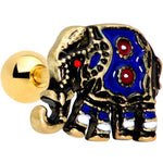 16G 1/4 Gold Tone Rococo Elephant Cartilage Tragus Earring