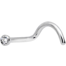 18G Clear 2mm Grade 23 Titanium Press Fit Left Nose Ring Screw
