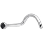 18G Black 2mm Grade 23 Titanium Press Fit Left Nose Ring Screw