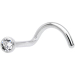 18G Clear 2.5mm Grade 23 Titanium Press Fit Left Side Nose Screw