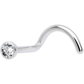 18G Clear 2.5mm Grade 23 Titanium Press Fit Left Side Nose Screw