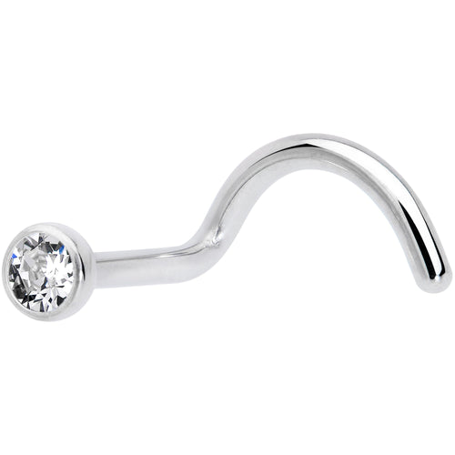 18G Clear 2.5mm Grade 23 Titanium Press Fit Left Side Nose Screw