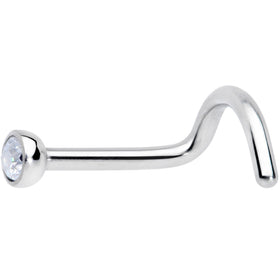 18G Clear 2.5mm Grade 23 Titanium Press Fit Left Side Nose Screw