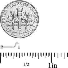 20G Clear 2.5mm Grade 23 Titanium Press Fit Left Side Nose Screw