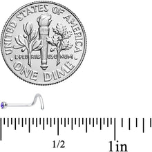 20G Purple 2mm Grade 23 Titanium Press Fit Left Side Nose Screw