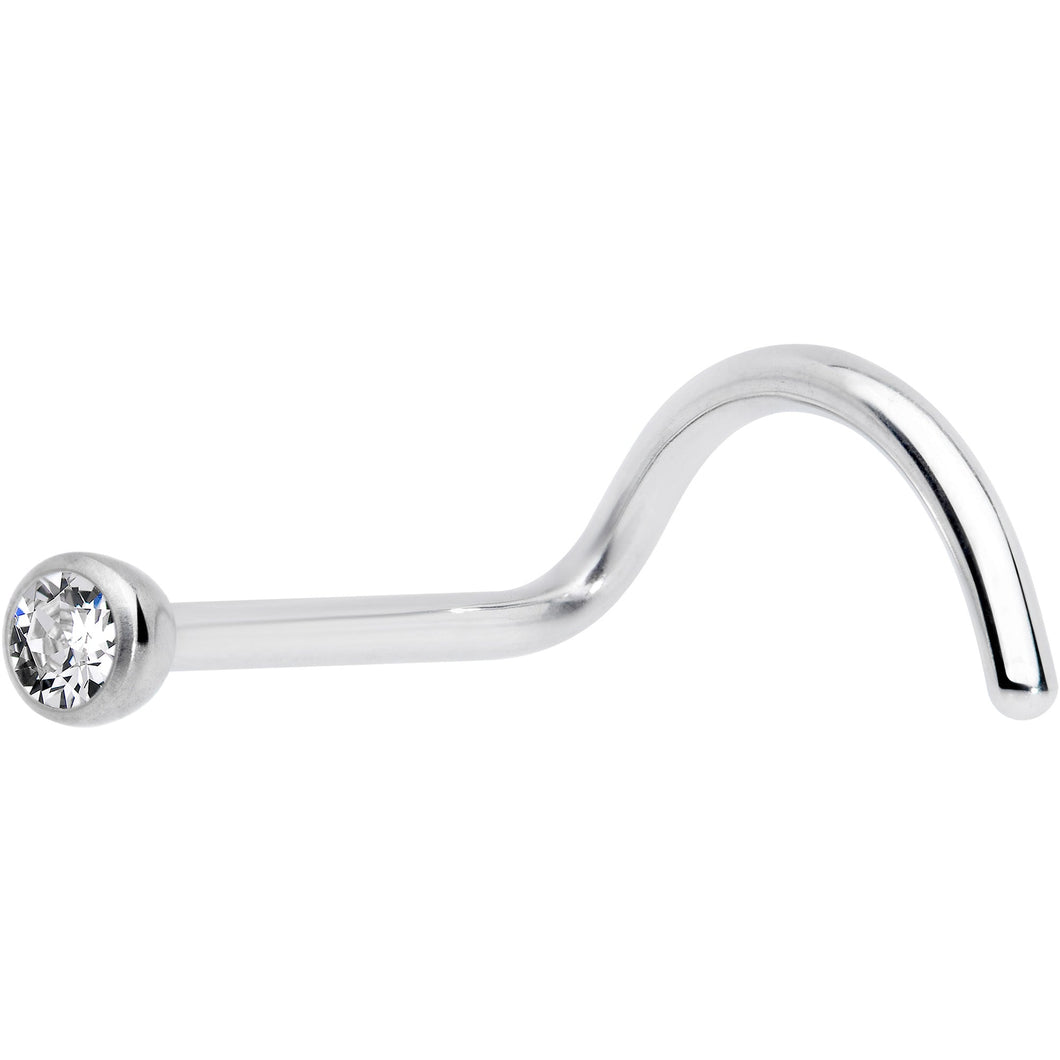 20G Clear 2mm Grade 23 Titanium Press Fit Left Side Nose Screw