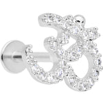 16G 5/16 Clear CZ Gem Amazing Om Labret Monroe Tragus
