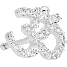 20G 1/4 Clear CZ Gem Amazing Om Nose Bone