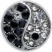 16G 1/4 Clear Black Gem Yin Yang Cartilage Tragus