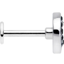 16G 5/16 Clear Black Gem Yin Yang Labret Monroe Tragus
