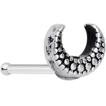 20G 5/16 Textured Crescent Moon Nose Bone