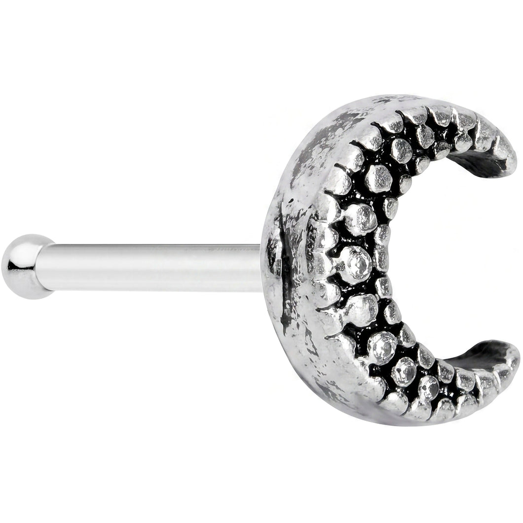 20G 5/16 Textured Crescent Moon Nose Bone