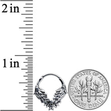 16G 3/8 Angelic Wings Hinged Segment Ring