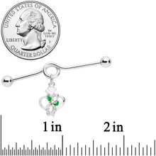 14G Heart Music Valentine Dangle Project Barbell 38mm