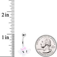 Pink Bow Cute Elephant Belly Ring