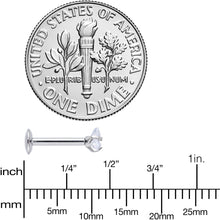 16G 5/16 Clear CZ Gem Triangle Internal Thread Labret Tragus