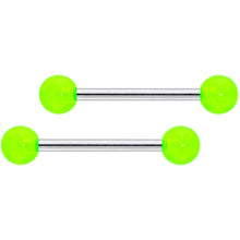 14G 9/16 Green Leprechaun St Patricks Day Nipple Ring Set of 4