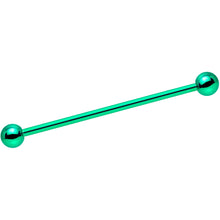 14G Green Leprechaun St Patricks Day Industrial Barbell Set 38mm