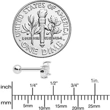 16G 1/4 Clear CZ Gem Crown Cartilage Tragus Earring