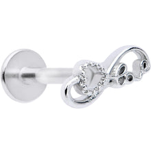 16G 5/16 Infinity Heart Valentines Day Labret Monroe Tragus