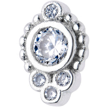 16G 5/16 Clear Gem Flexible Bioplast Teardrop Labret Monroe Tragus