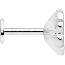 16G 1/4 Rainbow Hippie Flower Labret Monroe Tragus