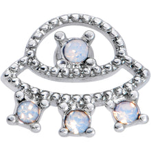 16G 1/4 White Faux Opal UFO Cartilage Tragus Earring