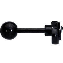 16G 1/4 Black White Formal Bow Cartilage Tragus Earring