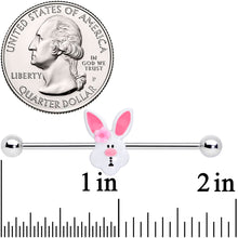 14G Easter Bunny Flower Industrial Barbell 38mm