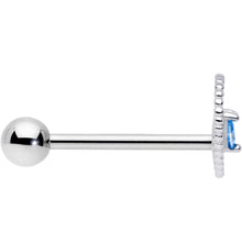 Aqua Gem Alien Barbell Tongue Ring